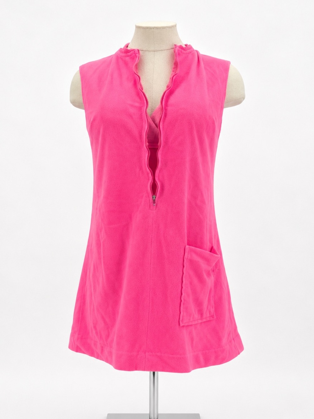 Sea Lure Vintage Hot Pink Swim Cover & Bikini Top Set JCPenney 70s Swim XS-S